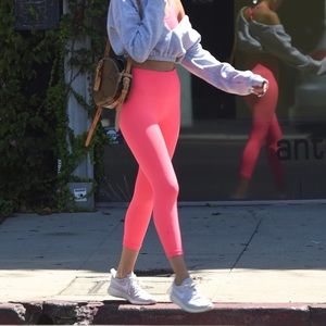 RBX | neon pink workout cropped leggings